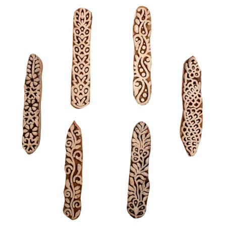 Set of 6 Piece New Mix Wooden Printing Block